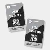 Eenvoudige aangepaste evenementen personeel bemann badge (Voor- en achterkant)