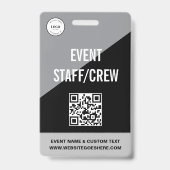 Eenvoudige aangepaste evenementen personeel bemann badge (Achterkant)