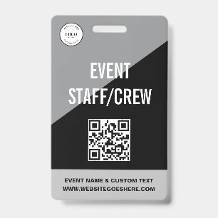 Eenvoudige aangepaste evenementen personeel bemann badge