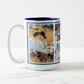 Eenvoudige aangepaste familie 4 fotocollage Mok (Links)