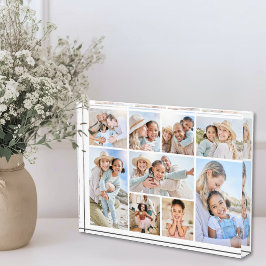 Eenvoudige Aangepaste Familie Fotocollage Fotoblokken