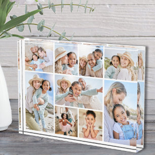Eenvoudige Aangepaste Familie Fotocollage Fotoblokken