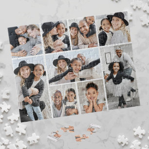 Eenvoudige Aangepaste Familie Fotocollage Legpuzzel