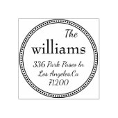 Eenvoudige aangepaste familie ronde retour adres s rubberstempel (Afrduk)