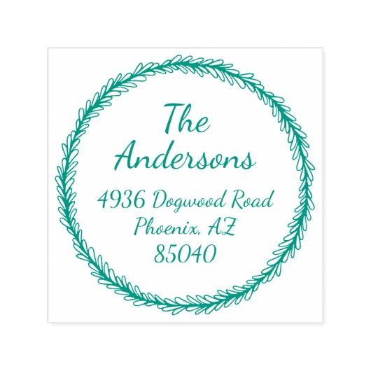 Eenvoudige aangepaste familie ronde retour adres s  zelfinktende stempel (Design)