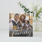 Eenvoudige aangepaste familiefoto bedankkaart (Staand voorkant)