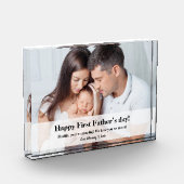 Eenvoudige aangepaste familiefoto eerste Vaderdag Fotoblokken (Links)