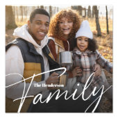 Eenvoudige aangepaste familiefoto foto afdruk (Voorkant)