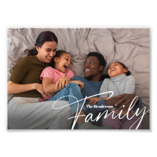 Eenvoudige aangepaste familiefoto foto afdruk