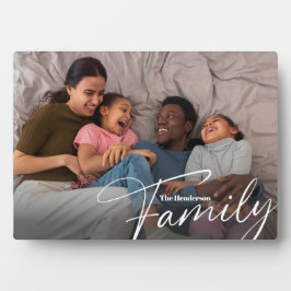 Eenvoudige aangepaste familiefoto fotoplaat