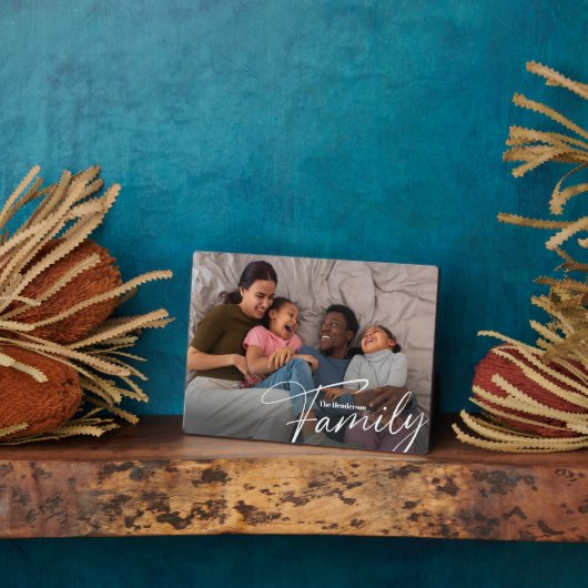 Eenvoudige aangepaste familiefoto fotoplaat (Zijkant)