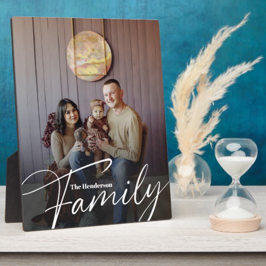 Eenvoudige aangepaste familiefoto fotoplaat (Zijkant)