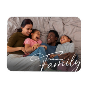 Eenvoudige aangepaste familiefoto magneet