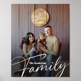 Eenvoudige aangepaste familiefoto poster