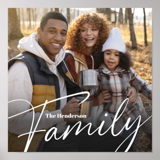 Eenvoudige aangepaste familiefoto poster (Voorkant)