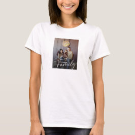 Eenvoudige aangepaste familiefoto t-shirt