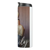 Eenvoudige aangepaste familiefoto thermosbeker (Geroteerd rechts)