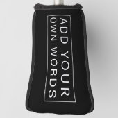 Eenvoudige aangepaste formulering zwart-wit putter golfheadcover (Draai 90)