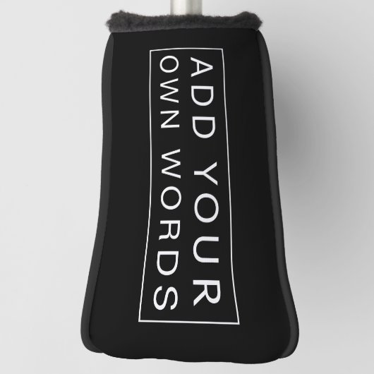 Eenvoudige aangepaste formulering zwart-wit putter golfheadcover (Draai 90)
