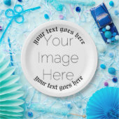 eenvoudige aangepaste foto 1600s piraat historisch papieren bordje (Feest)