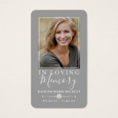 Eenvoudige aangepaste foto biddende handen Memoria Visitekaartje (Voorkant)