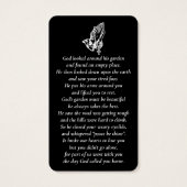 Eenvoudige aangepaste foto biddende handen Memoria Visitekaartje (Achterkant)