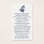 Eenvoudige aangepaste foto biddende handen Memoria Visitekaartje (Achterkant)