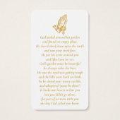 Eenvoudige aangepaste foto biddende handen Memoria Visitekaartje (Achterkant)