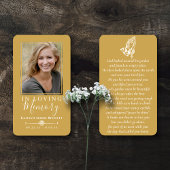 Eenvoudige aangepaste foto biddende handen Memoria Visitekaartje