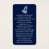 Eenvoudige aangepaste foto biddende handen Memoria Visitekaartje (Achterkant)