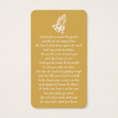 Eenvoudige aangepaste foto biddende handen Memoria Visitekaartje (Achterkant)