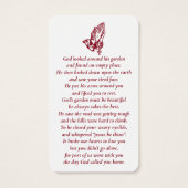 Eenvoudige aangepaste foto biddende handen Memoria Visitekaartje (Achterkant)