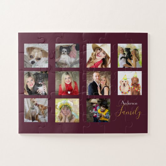 Eenvoudige aangepaste foto-collage puzzel 30 stukj (Horizontaal)