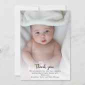 Eenvoudige, aangepaste foto! Dank je nieuwe Babydo Bedankkaart (Voorkant)