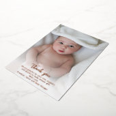 Eenvoudige, aangepaste foto! Dank je nieuwe Babydo Folie Uitnodiging (Gedraaid)