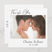 Eenvoudige aangepaste foto- en kalligrafie-tekst b kaart (Voorkant / Achterkant)