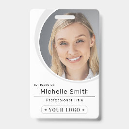 Eenvoudige aangepaste foto- en naamplaatje voor we badge