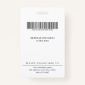 Eenvoudige aangepaste foto- en naamplaatje voor we badge (Achterkant)