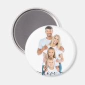 Eenvoudige aangepaste foto- en tekstfotocollagefam magneet (Voorkant / Achterkant)