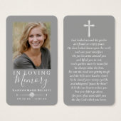 Eenvoudige, aangepaste foto-gelamineerde Memorial- Visitekaartje (Voorkant /achterkant)