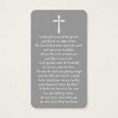 Eenvoudige, aangepaste foto-gelamineerde Memorial- Visitekaartje (Achterkant)