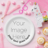 eenvoudige aangepaste foto gepersonaliseerd papier papieren bordje (Feest)