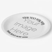 eenvoudige aangepaste foto gepersonaliseerd pirate papieren bordje (Gekanteld)