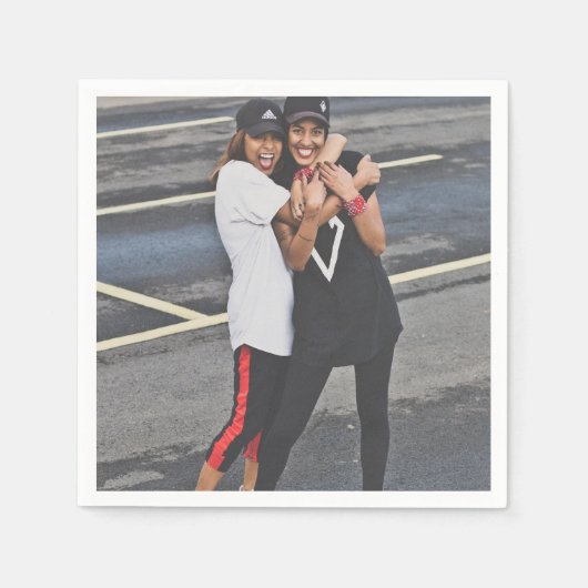 Eenvoudige aangepaste foto gepersonaliseerd servet (Voorkant)