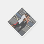 Eenvoudige aangepaste foto gepersonaliseerd servet (Hoek)