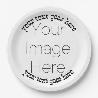 eenvoudige aangepaste foto gepersonaliseerde cowbo papieren bordje