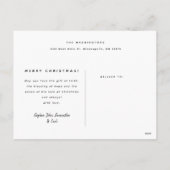 Eenvoudige Aangepaste Foto Groene Vrolijke Kerstmi Feestdagenkaart (Achterkant)
