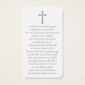 Eenvoudige aangepaste foto Heilig Kruis Memorial K Visitekaartje (Achterkant)