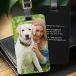 Eenvoudige Aangepaste Foto Hond Huisdier Gepersona Bagagelabel<br><div class="desc">Ga op reis met een vleugje persoonlijkheid en een vleugje eigenzinnigheid met ons Modern Photo-Bagagelabel dat speciaal is ontworpen voor hondenliefhebbers. Of u nu op zakenreis gaat of op vakantie gaat, dit bagagelabel zorgt ervoor dat uw bezittingen zowel identificeerbaar als schattig zijn. Functies fotosleuf: toon uw favoriete foto van uw...</div>