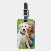 Eenvoudige Aangepaste Foto Hond Huisdier Gepersona Bagagelabel (Voorkant verticaal)